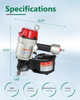 Meite CN70B 15º 1-3/4" to 2-3/4" Industrial Coil Nailer